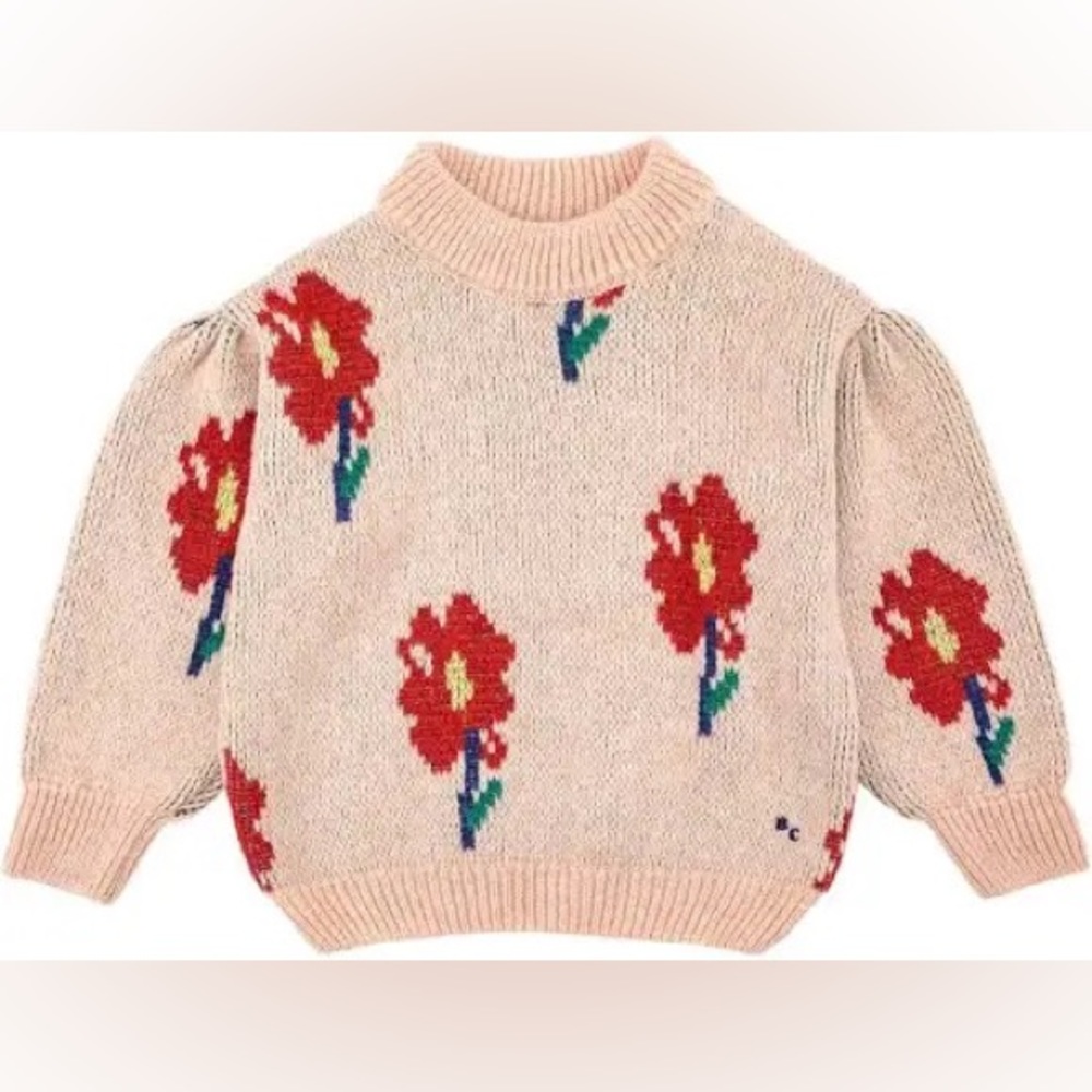NWT Bobo Choses Flowers Jacquard Jumper